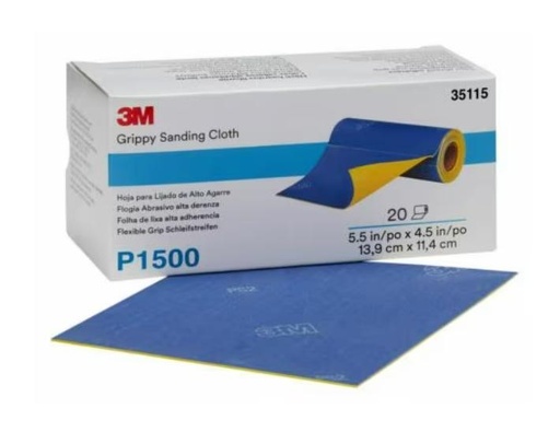 [60455090591] GRIPPY SANDING CLOTH 5.5INX4.5IN - P1200